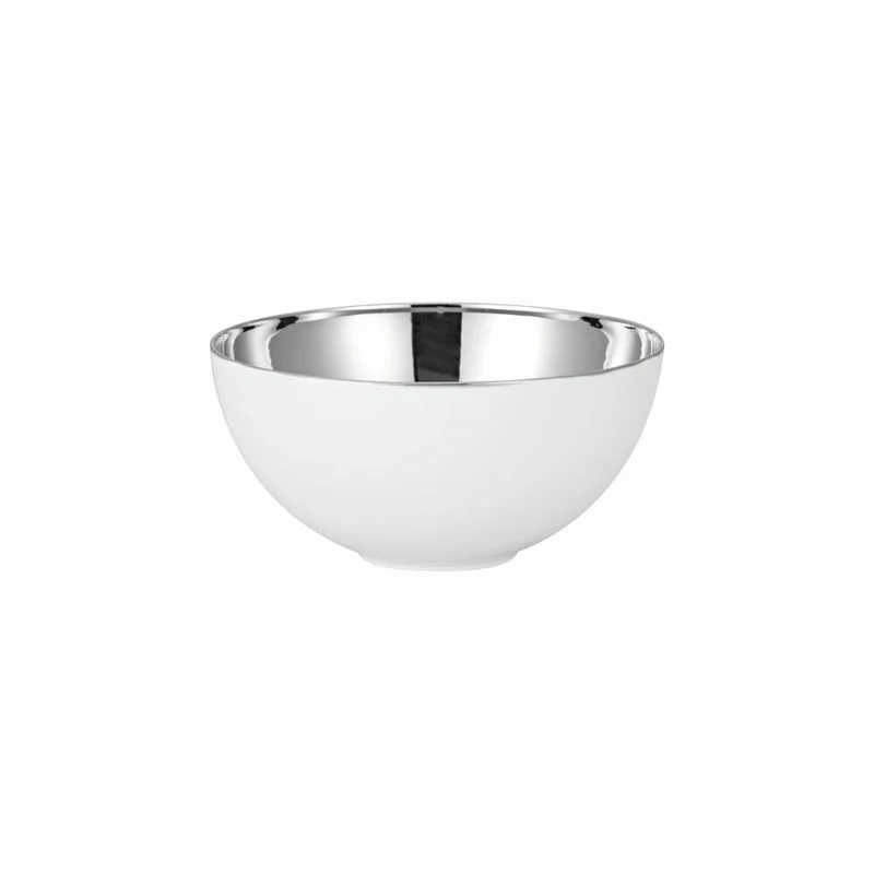 Rosenthal Schüssel TAC Gropius Skin Platin, Porzellan, Silber, 19 cm, 11280-403239-13319