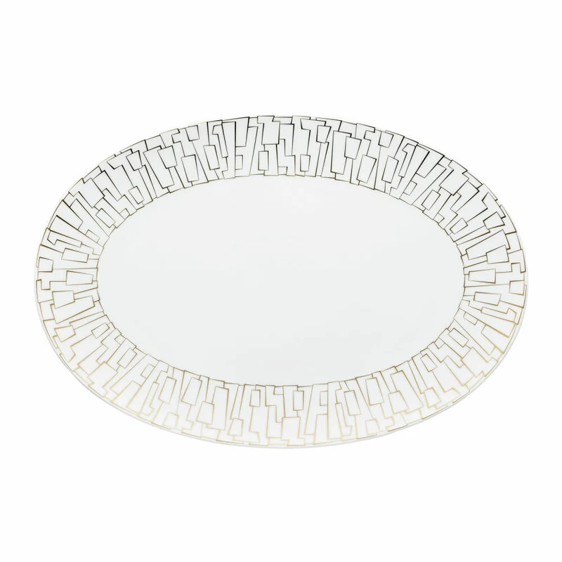 Rosenthal Servierplatte TAC Gropius Skin Gold, Porzellan, Gold, 38 cm, 11280-403255-12738