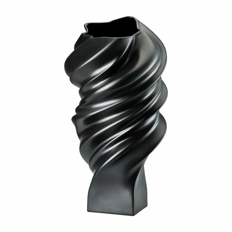 Rosenthal Vase Squall Schwarz, Dekovase, Porzellan, Schwarz, 32 cm, 14463-105000-26032