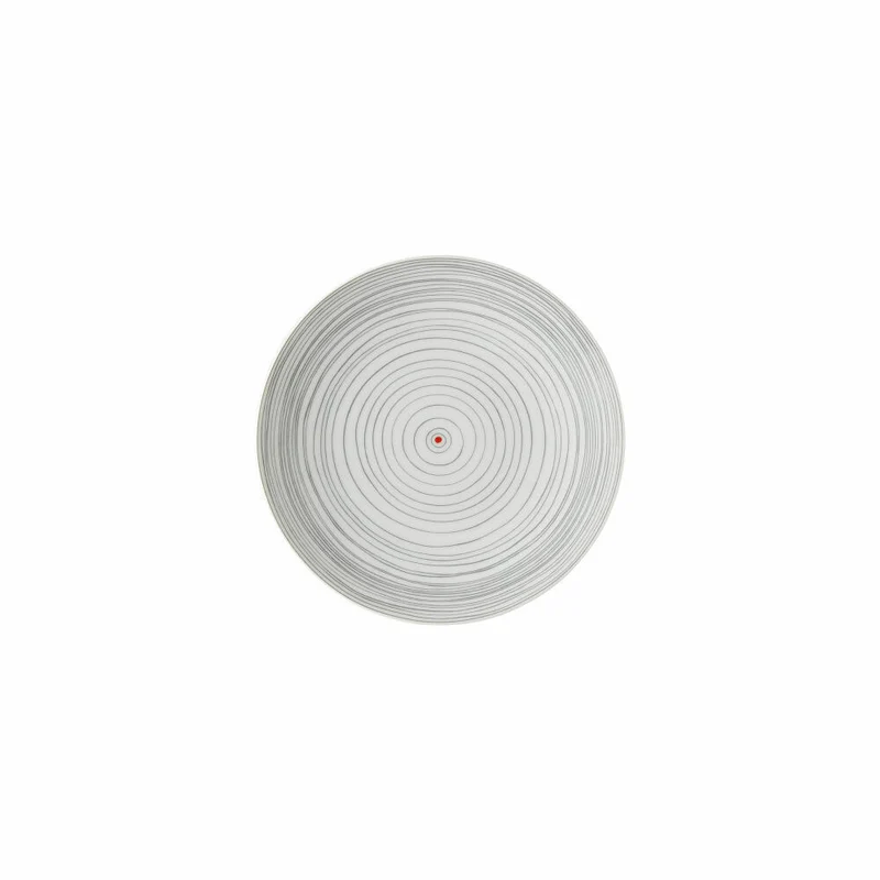 Rosenthal Brotteller TAC Gropius Stripes 2.0, Porzellan, Grau, 16 cm, 11280-403261-10216
