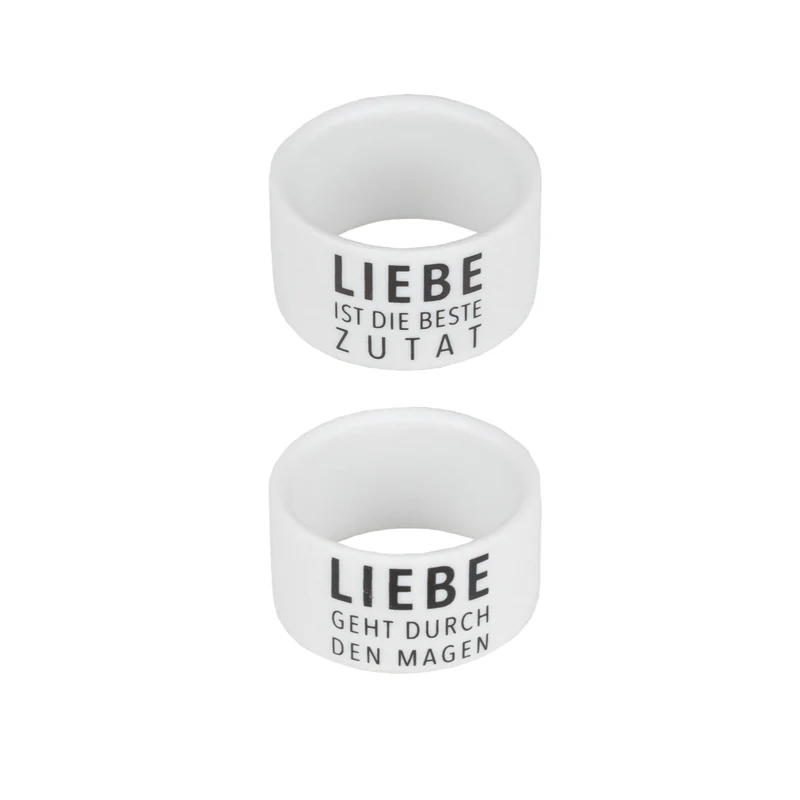 RAEDER DESIGN Serviettenring Set Liebe