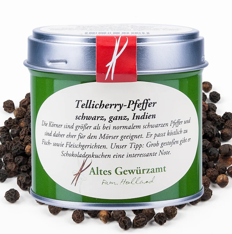 schwarzer Tellicherry Pfeffer