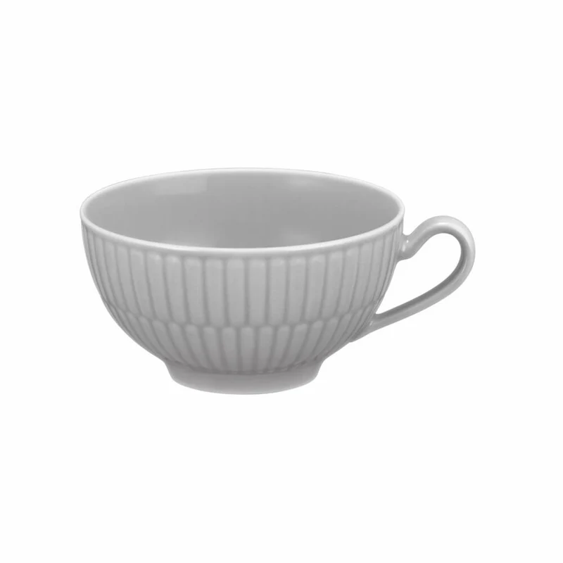 Seltmann Weiden Teeobertasse Amina Silbergrau, Becher, Porzellan, Grau, 140 ml, 001.773593