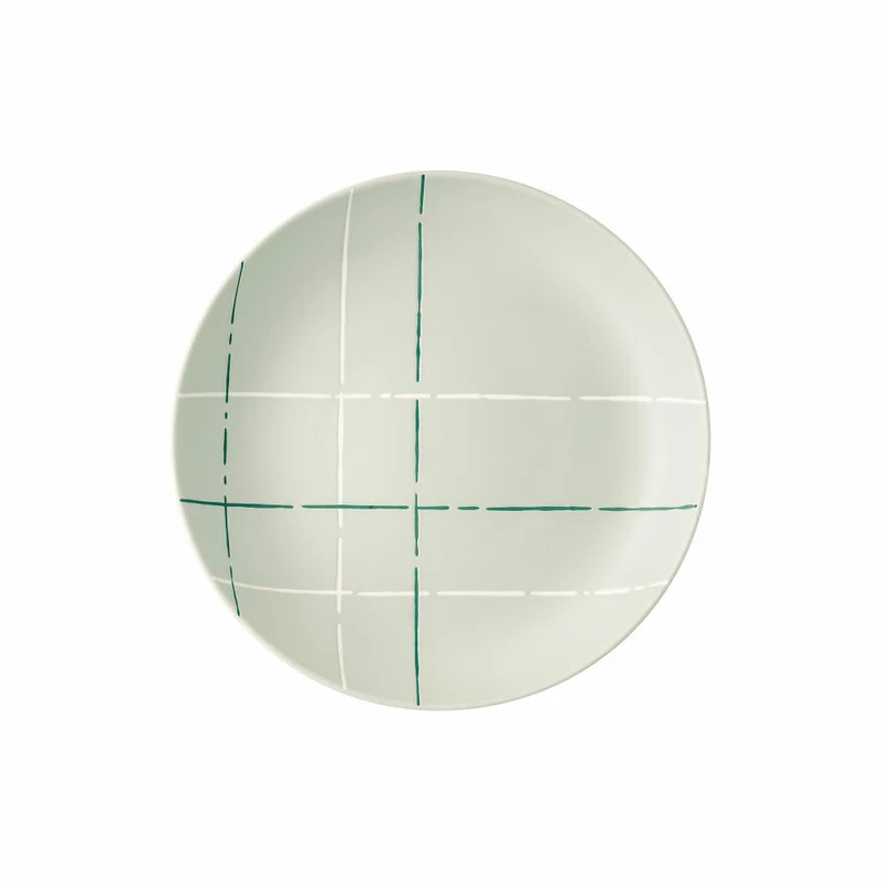 Thomas Teller Fun Karo Light tief, Porzellan, Grau, 23 cm, 11910-402001-10353