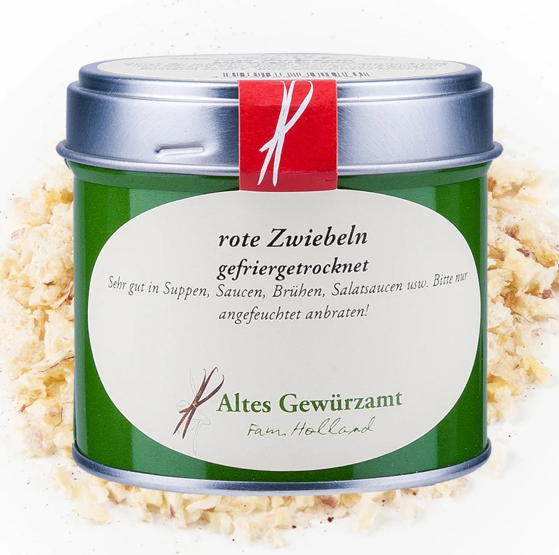 rote Zwiebeln gefriergetrocknet