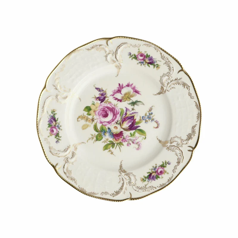 Rosenthal Speiseteller Sanssouci Elfenbein Diplomat, Porzellan, Mehrfarbig, 26 cm, 20480-308550-10226