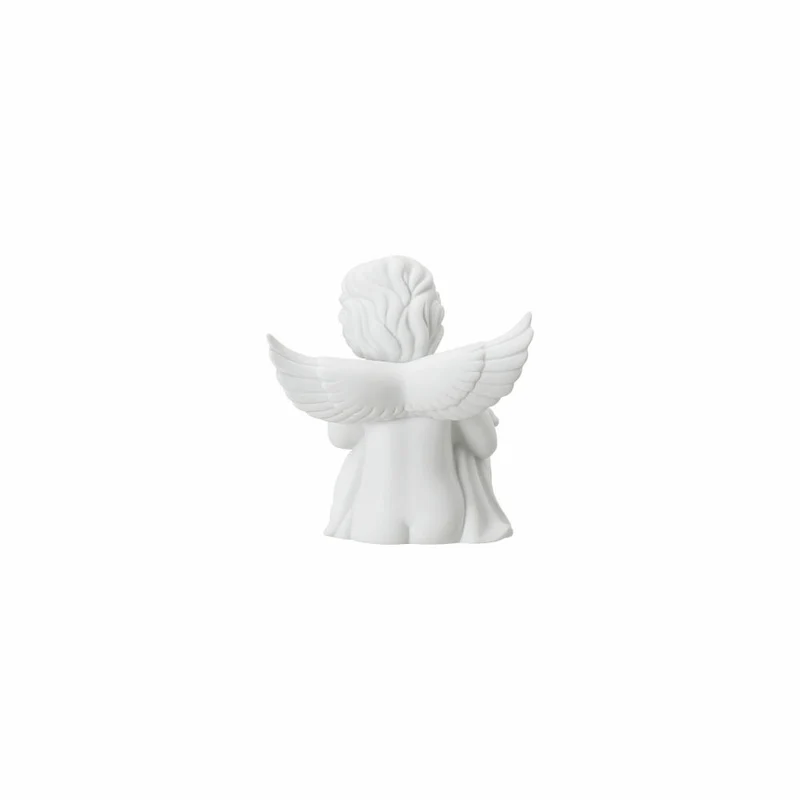Rosenthal Dekofigur Engel mit Katze, Porzellan, Weiß, 14.3 cm, 69056-000102-90517
