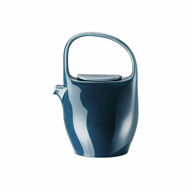 Rosenthal Teekanne Junto Ocean Blue für 6 Personen, Porzellan, Blau, 1.3 L, 10540-405202-14230
