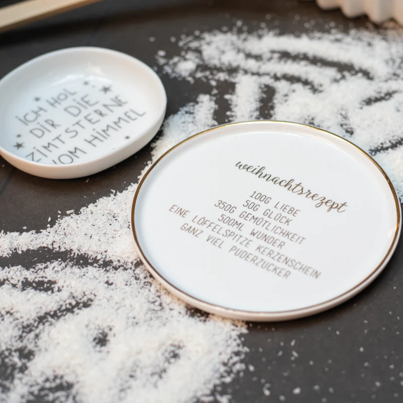 RAEDER DESIGN Wintergenuss Teller Weihnachtsrezept