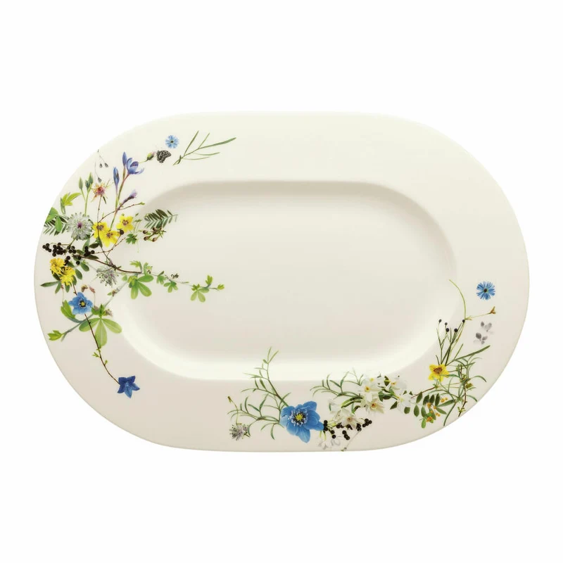 Rosenthal Servierplatte Brillance - Fleurs des Alpes, Bone China, Mehrfarbig, 41 cm, 10530-405108-12741