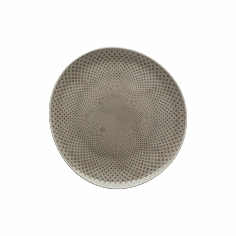 Rosenthal Teller Junto Pearl Grey flach, Porzellan, Grau, 22 cm, 10540-405201-10862
