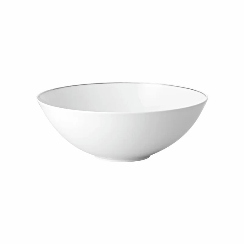 Rosenthal Schüssel TAC Gropius Platin, Porzellan, Weiß-Silber, 26 cm, 11280-403241-13326