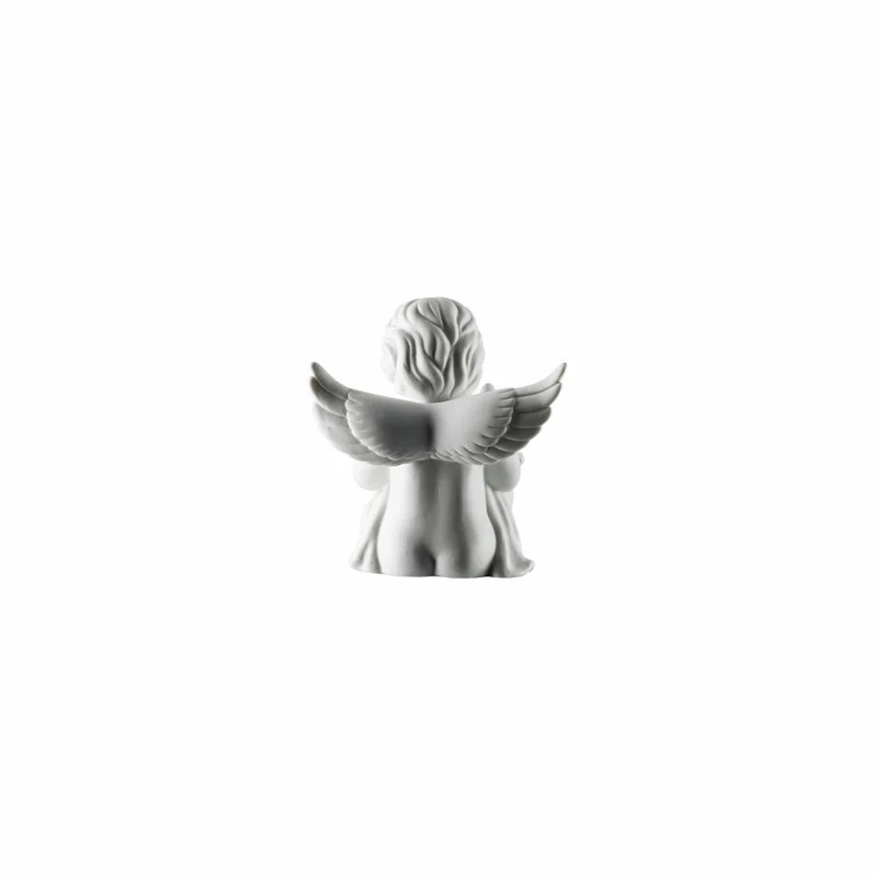 Rosenthal Dekofigur Engel mit Katze, Porzellan, Weiß, 10.4 cm, 69055-000102-90517