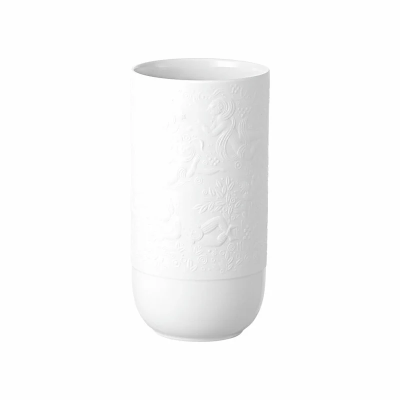 Rosenthal Vase Zauberflöte, Dekovase, Porzellan, Weiß, 24 cm, 11260-306500-26024