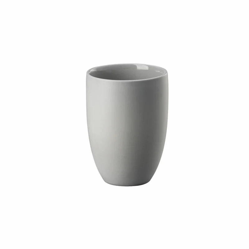 Rosenthal Becher the mug+ Gentle Grey doppelwandig, Porzellan, Grau, 280 ml, 69203-321650-15598