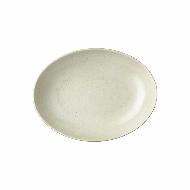 Rosenthal Platte Joyn Ash oval tief, Steinzeug, Beige, 24 cm, 24120-405301-62524