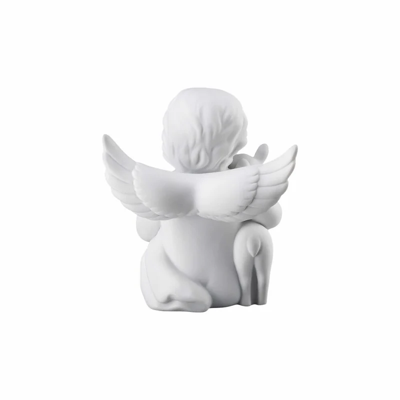 Rosenthal Dekofigur Engel mit Bambi, Porzellan, Weiß, 10 cm, 69055-000102-90533