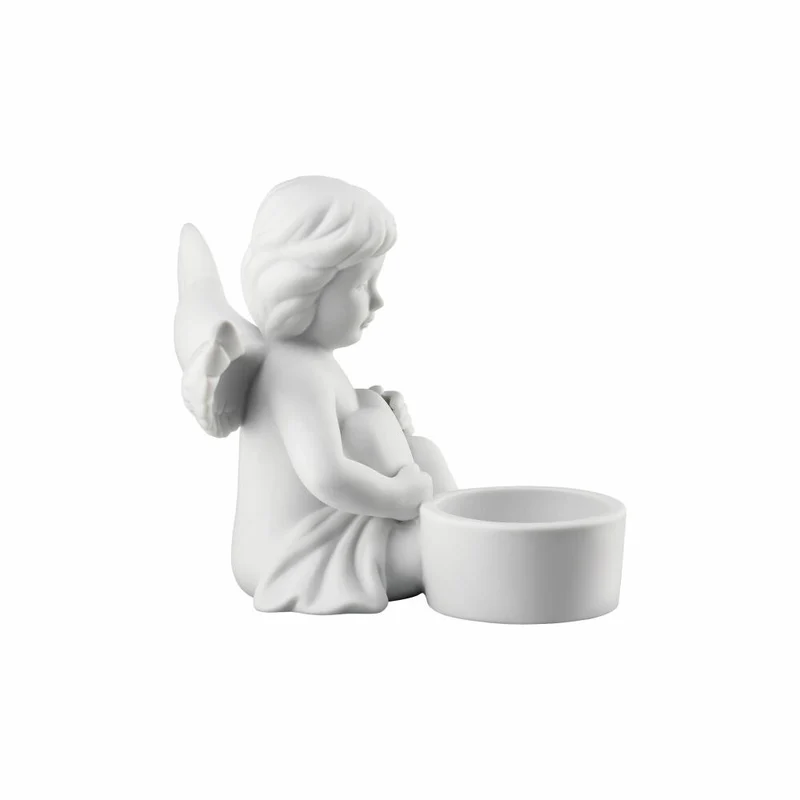 Rosenthal Dekofigur Engel mit Herz, Porzellan, Weiß, 8.7 cm, 69193-000102-90097