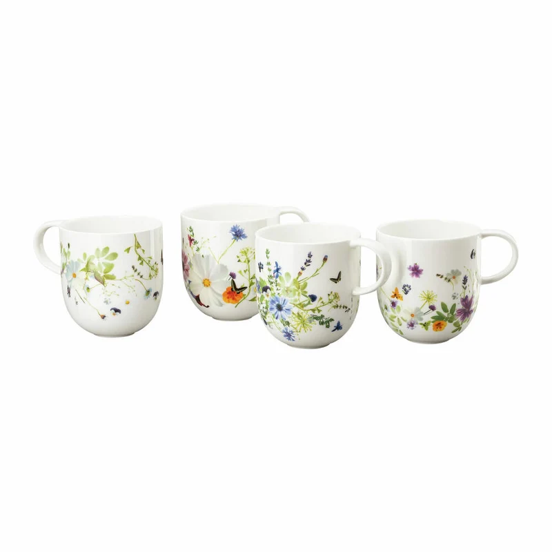 Rosenthal Henkelbecher-Set Brillance Grand Air 4-tlg., Bone China, Mehrfarbig, 340 ml, 10530-405114-28321
