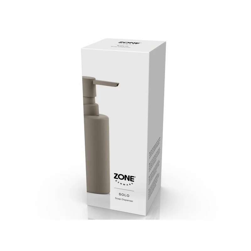 Zone Denmark Seifenspender Solo Taupe, Porzellan, ABS, Braun, 300 ml, 34780