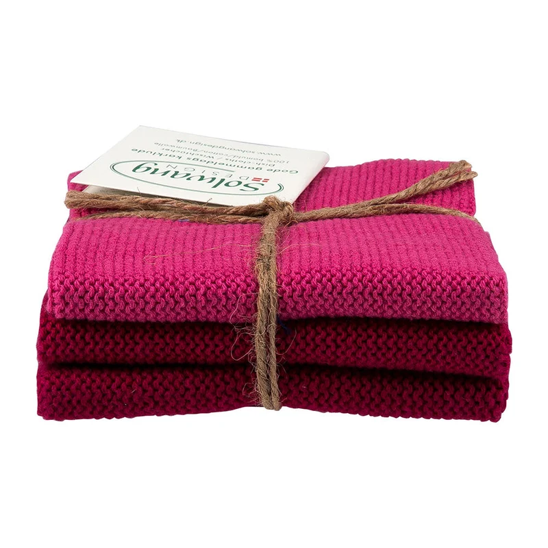 Wischtücher 3er Set – Himbeere Kombi