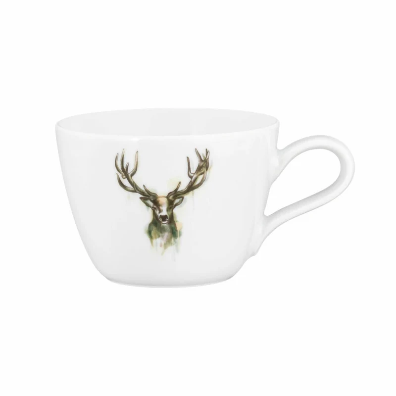 Seltmann Weiden Kaffeeobertasse Life Nature Hirsch, Becher, Porzellan, Bunt, 240 ml, 001.772806