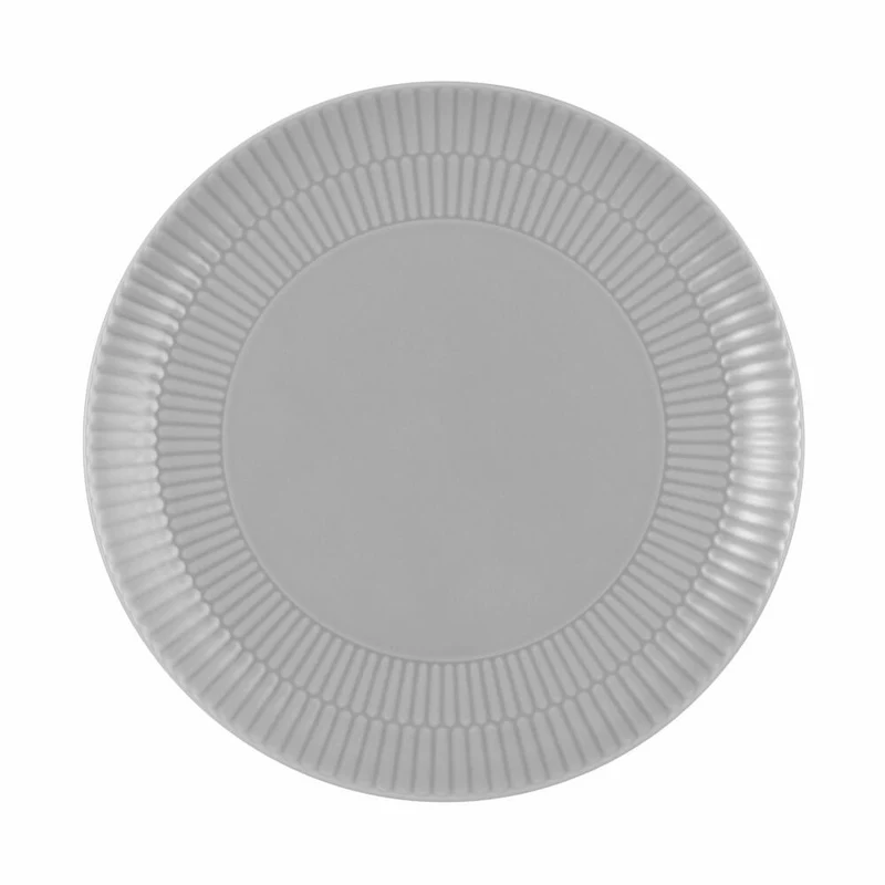Seltmann Weiden Frühstücksteller Amina Silbergrau, Teller, Porzellan, Grau, 22.5 cm, 001.773597