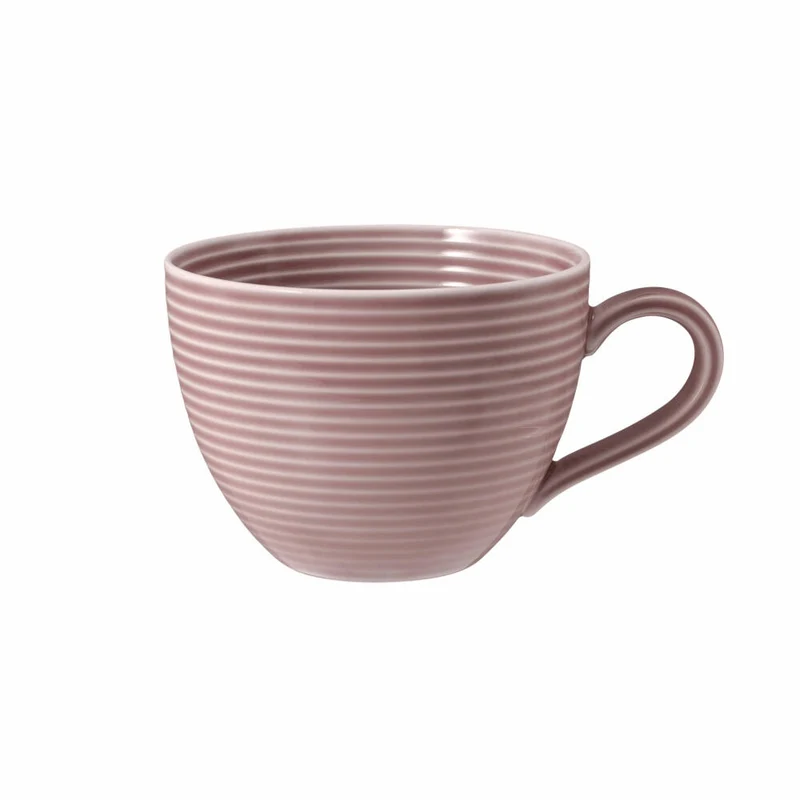 Seltmann Weiden Kaffeeobertasse mit Relief Beat Altrosa, Becher, Porzellan, Rosa, 260 ml, 001.773693