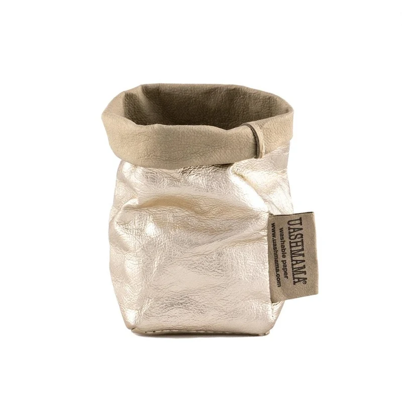 UASHMAMA Paperbag Basic Metallic Platino in 3 Größen