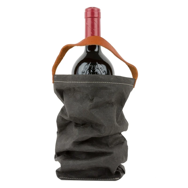 UASHMAMA Wine Bag mit Lederhenkel