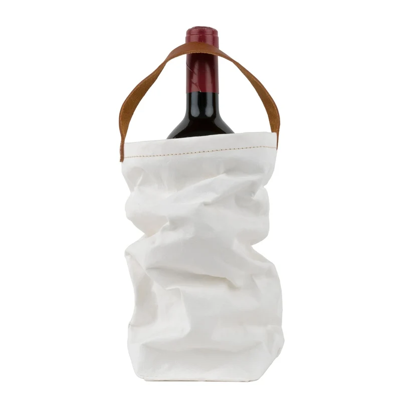 UASHMAMA Wine Bag mit Lederhenkel