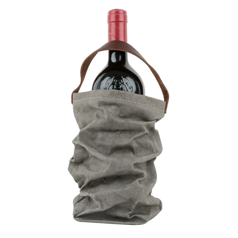 UASHMAMA Wine Bag mit Lederhenkel