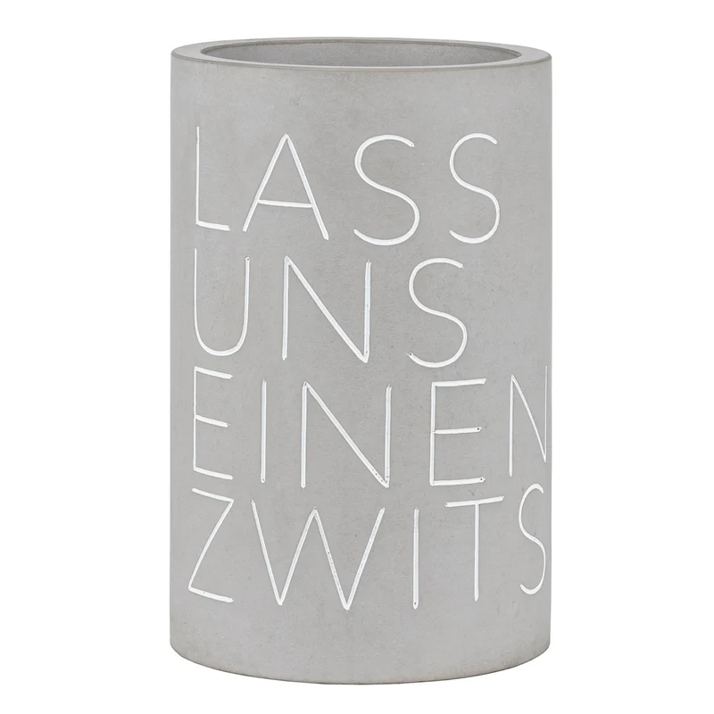 RAEDER DESIGN Weinkühler aus Beton - Lass uns einen zwitschern