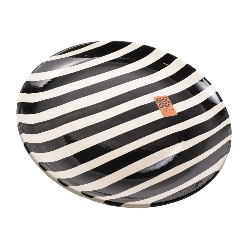 Teller groß – bold stripes black