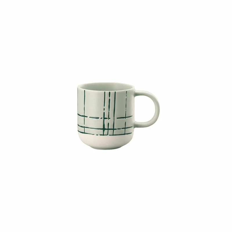 Thomas Espresso-Obertasse Fun Karo Light, Porzellan, Grau, 120 ml, 11910-402001-14717