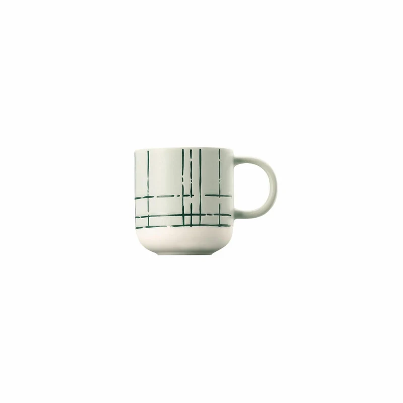 Thomas Espresso-Obertasse Fun Karo Light, Porzellan, Grau, 120 ml, 11910-402001-14717