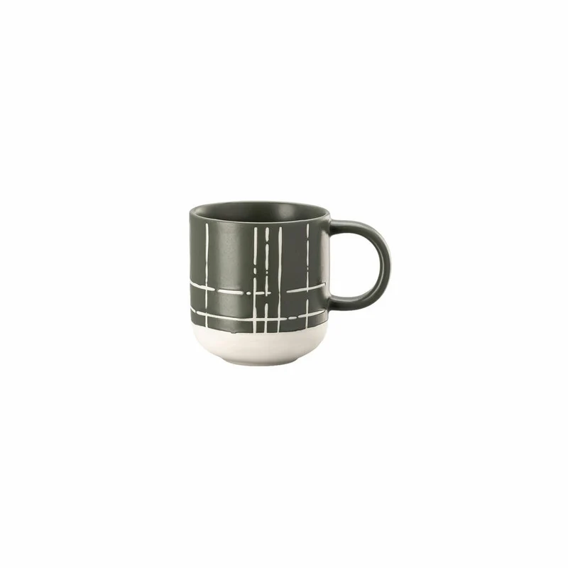Thomas Espresso-Obertasse Fun Karo Dark, Porzellan, Grün, 120 ml, 11910-402002-14717