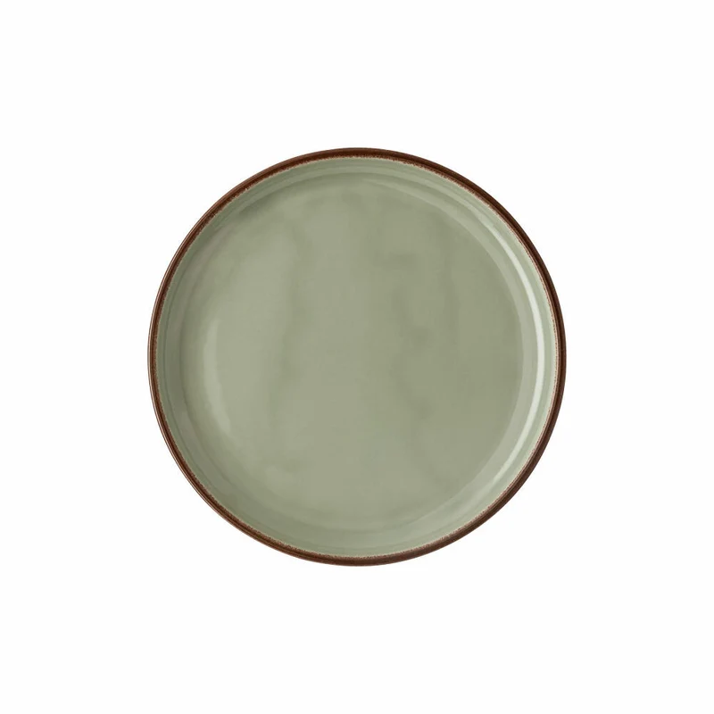 Rosenthal Teller Profi Casual Moss flach 22 cm, Porzellan, Grün-Braun, 22 cm, 10660-405405-10862