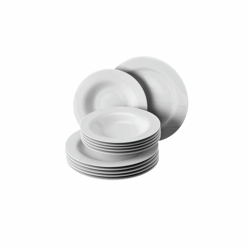 Rosenthal Tafelset Moon 12-tlg., Service, Porzellan, Weiß, 19600-800001-18339