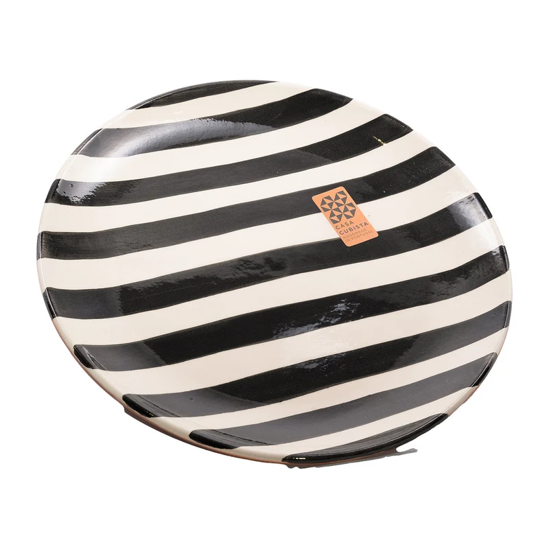 Teller klein – bold stripes black