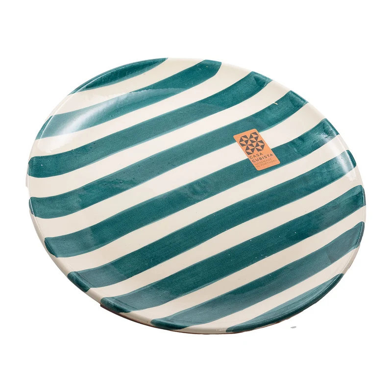 Teller klein – bold stripes teal