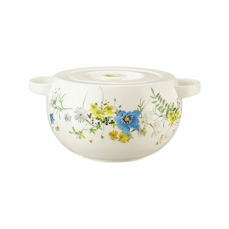 Rosenthal Schüssel Brillance - Fleurs des Alpes mit Deckel, Schale, Bone China, Mehrfarbig, 3 L, 10530-405108-11320