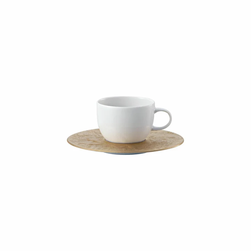 Rosenthal Espresso-Mokka-Tasse Zauberflöte Sarastro mit Untertasse, Porzellan, Gold, 100 ml, 11260-206503-14720