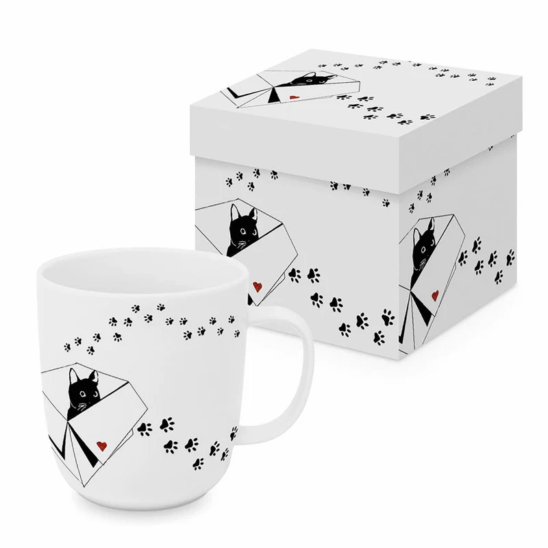 PPD Atelier Chat Matte Mug, Kaffeetasse, Becher, Tasse, New Bone China, 400 ml, 161402962