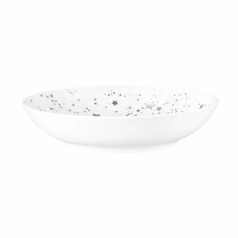 Seltmann Weiden Suppenteller Liberty Silver Stars, Porzellan, Silberfarben, 21 cm, 001.774713