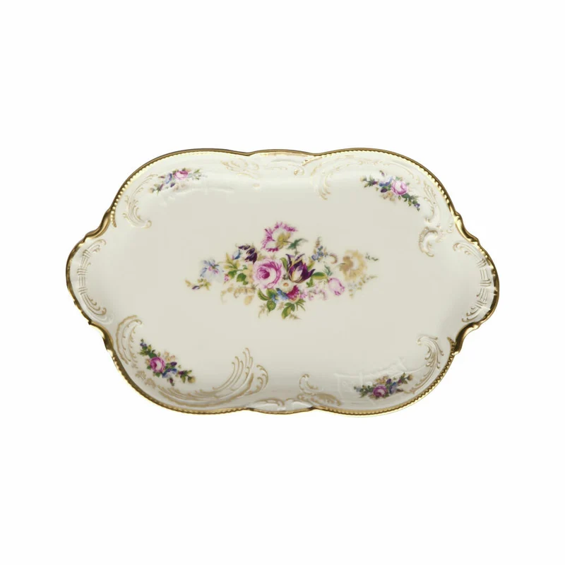 Rosenthal Platte Sanssouci Elfenbein Diplomat, Porzellan, Mehrfarbig, 28 cm, 20480-308550-12728