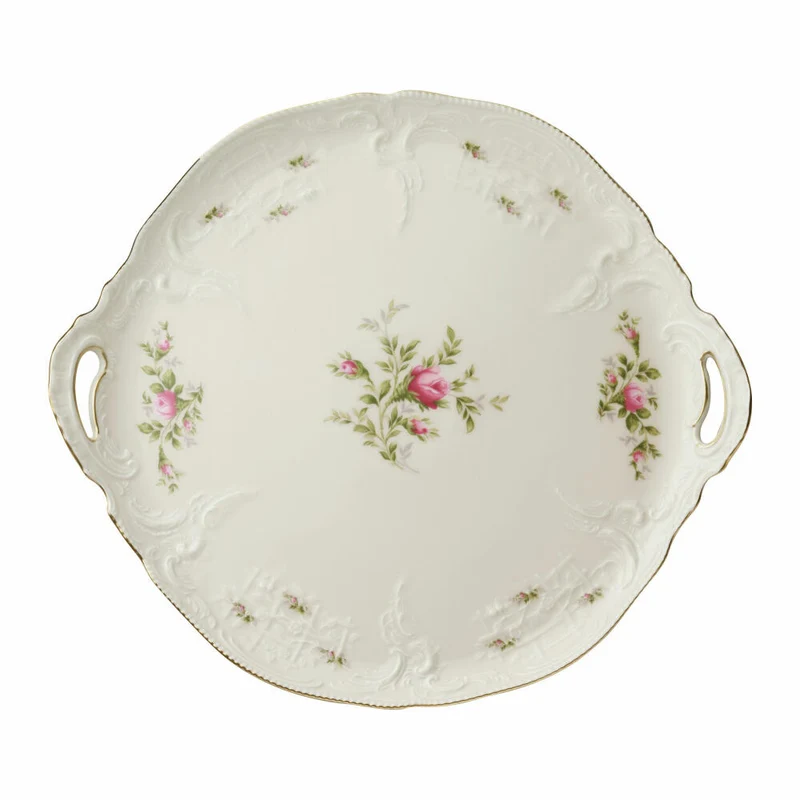 Rosenthal Tortenplatte Sanssouci Elfenbein Ramona, Porzellan, Mehrfarbig, 34.5 cm, 20480-508563-12843