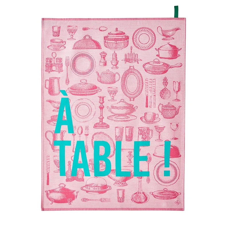 Geschirrtuch A table – rosa