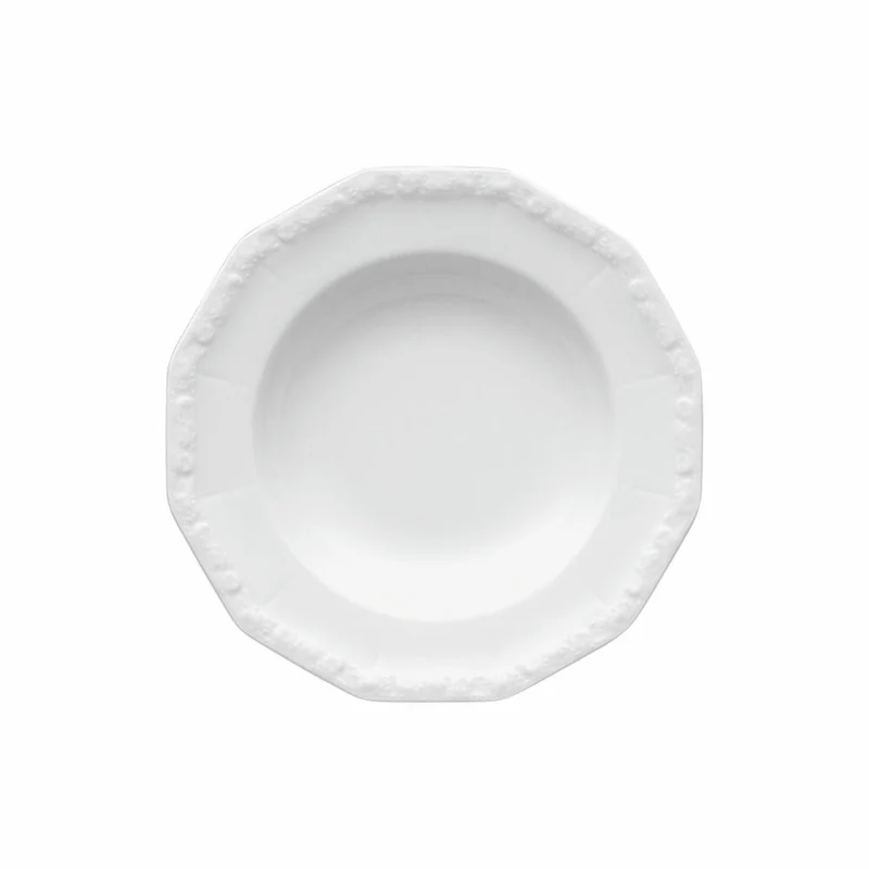 Rosenthal Suppenteller Maria, Schale, Porzellan, Weiß, 23 cm, 10430-800001-10323