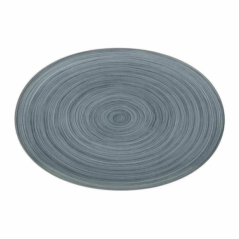 Rosenthal Servierplatte TAC Gropius Stripes 2.0 matt, Porzellan, Grau, 34 cm, 11280-403264-12734